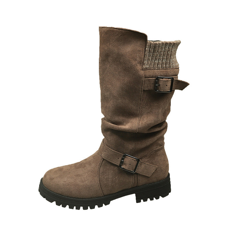 Bästsäljare🔥|Eleganta Mockastövlar för Dam – Höstboots med Halkfri Sula och Bekväm Passform✨