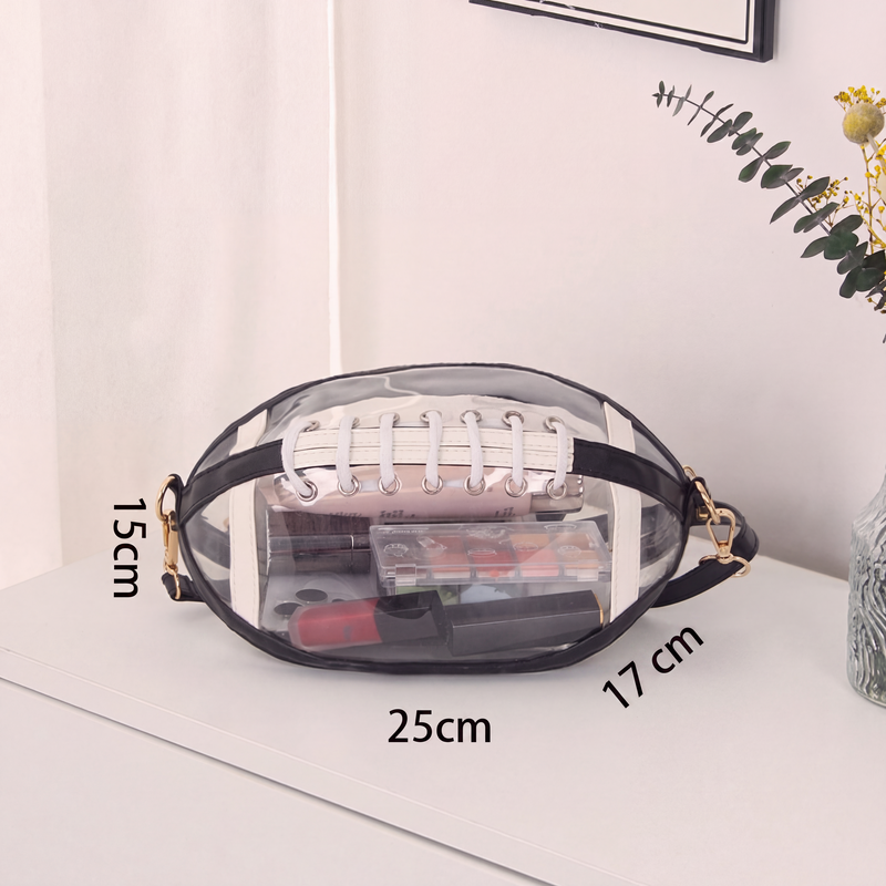 đ Genomskinlig crossbody-vĂ€ska i form av en fotboll â matchdagens stil möter vardagens praktiska anvĂ€ndbarhet âš