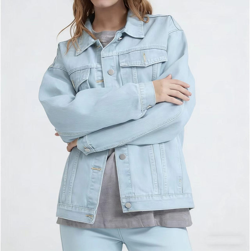 đHöstens exklusiva erbjudande 35% rabatt!đïžâšOversized TvĂ€ttad Jeansjacka för Dam â Mjuk Denimjacka med Avslappnad Passform