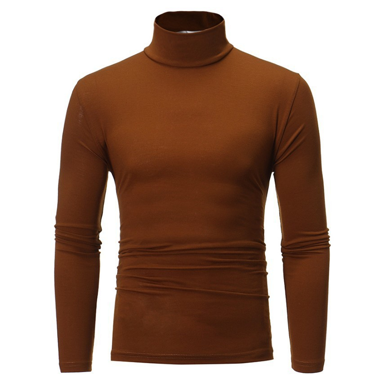 Herrslimmad mock turtleneck-topp
