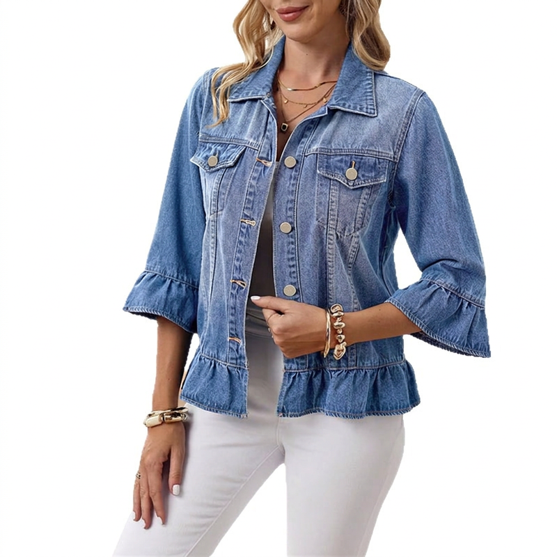 ⏳ Het erbjudande! |Tidlös denimjacka för damer – Bekväm, elegant och lätt att matcha