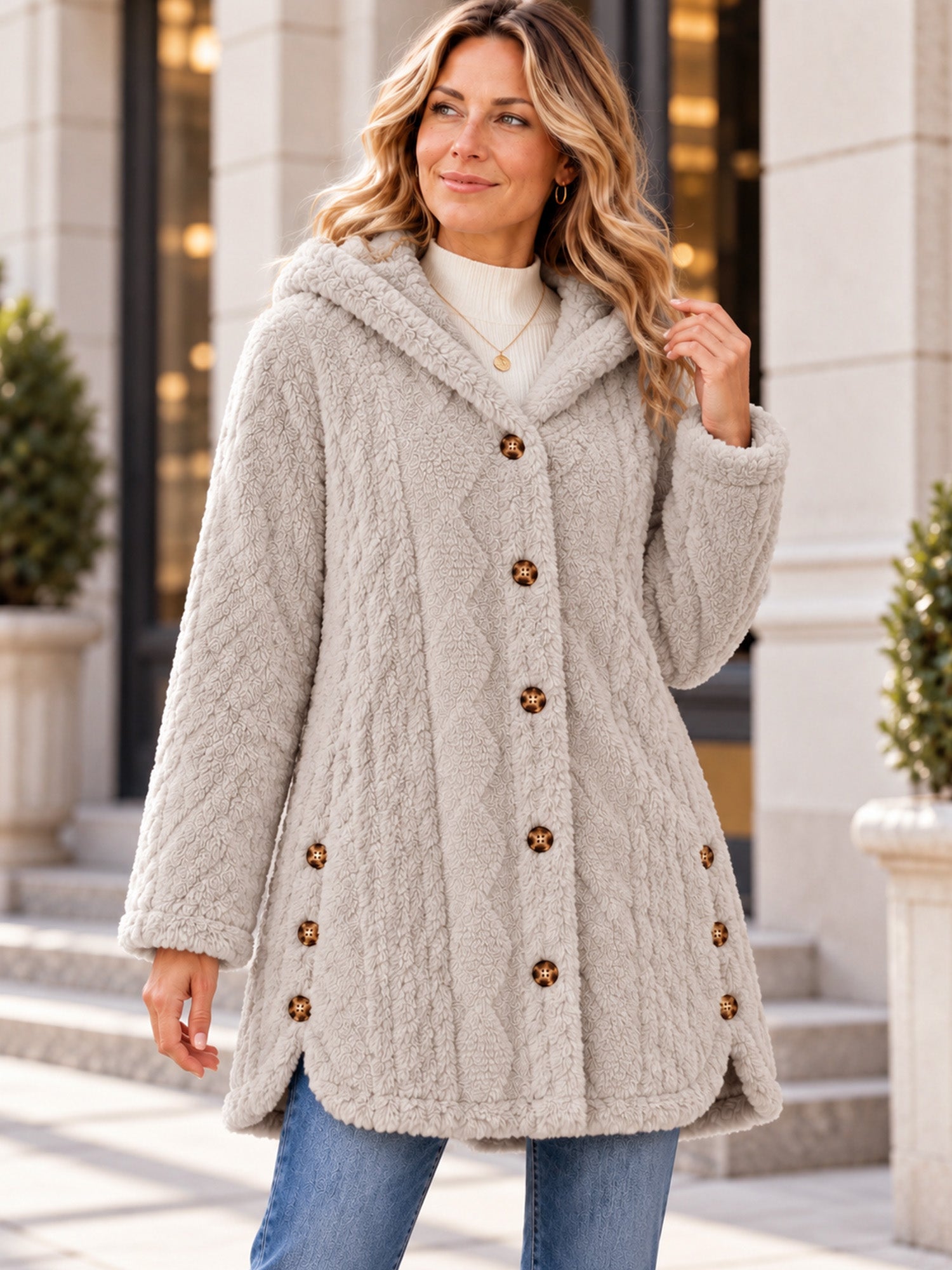 Huvtröja för damer – Mjuk och elegant stickad tröja🧥