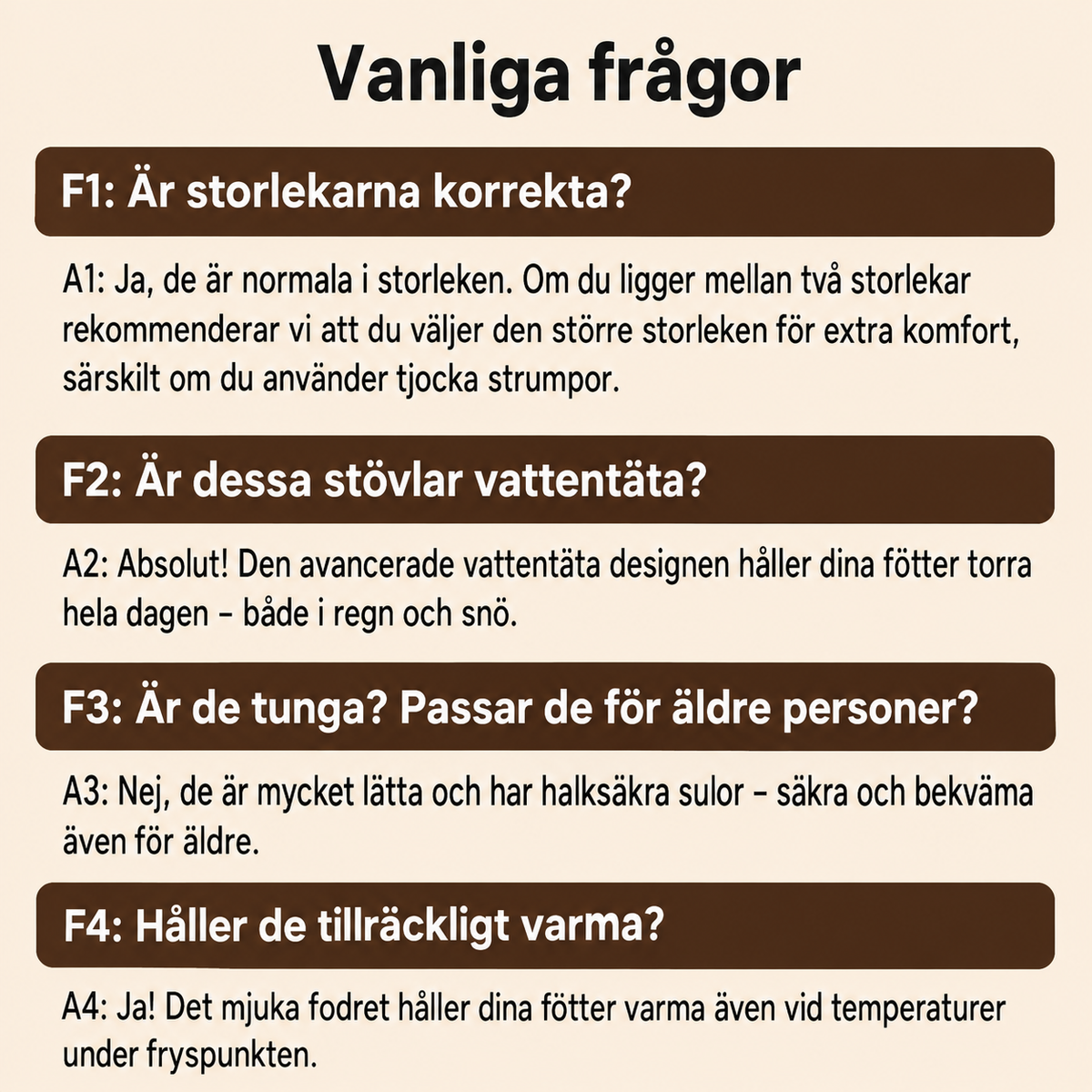 👢 Varmfodrade snökängor för dam – mellanhöga med snörning och greppvänlig sula❄️
