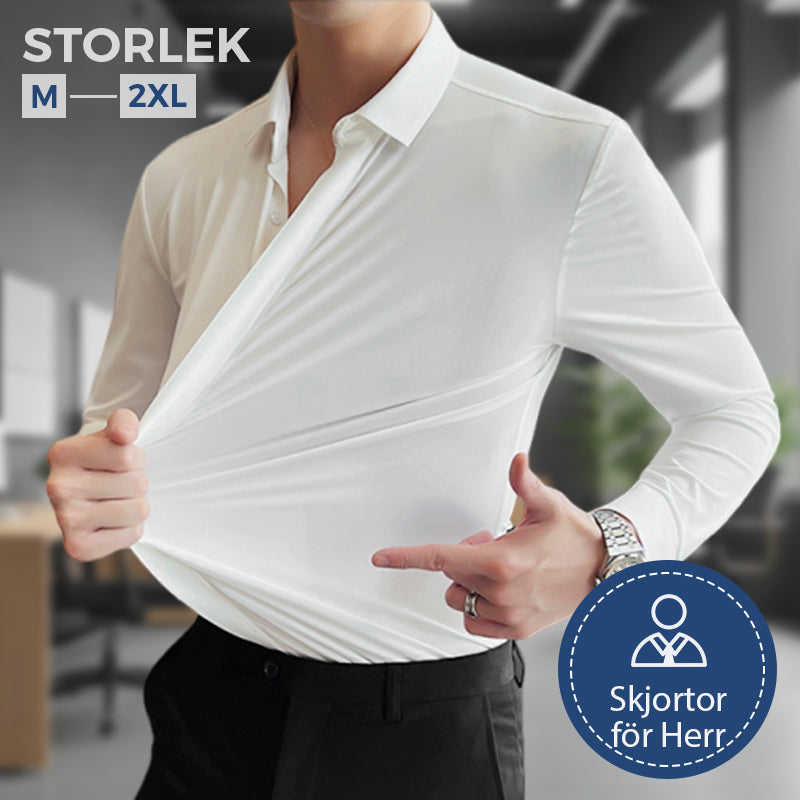 🎉NYHETER 2026✨Herrskjorta med BEHÖVER-INKE-STRYKAS®-teknologi