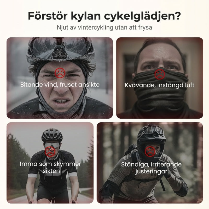 Vinterbalaklava Unisex – Vindskyddande Ansiktsmask med Fleecefoder