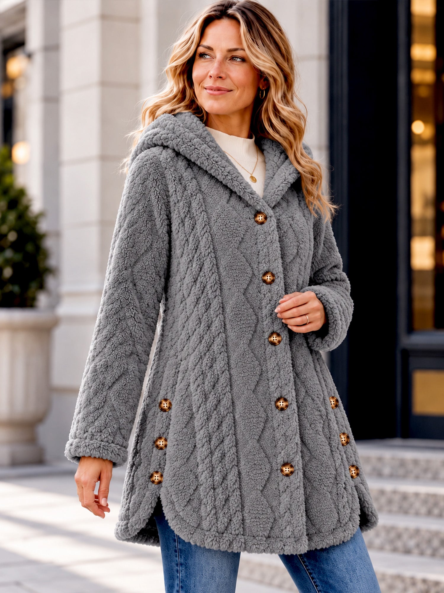 Huvtröja för damer – Mjuk och elegant stickad tröja🧥