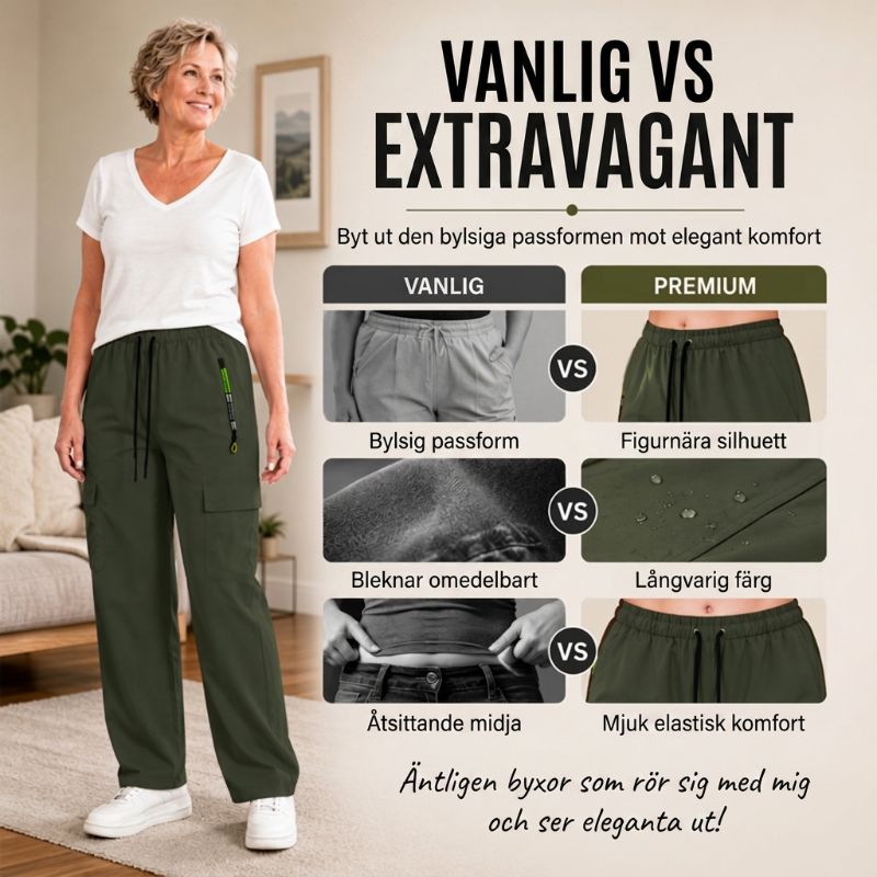 👖 BEGRÄNSAD TID: 50 % RABATT! |Bekväma cargobyxor för kvinnor – avslappnad passform för vardag och fritid