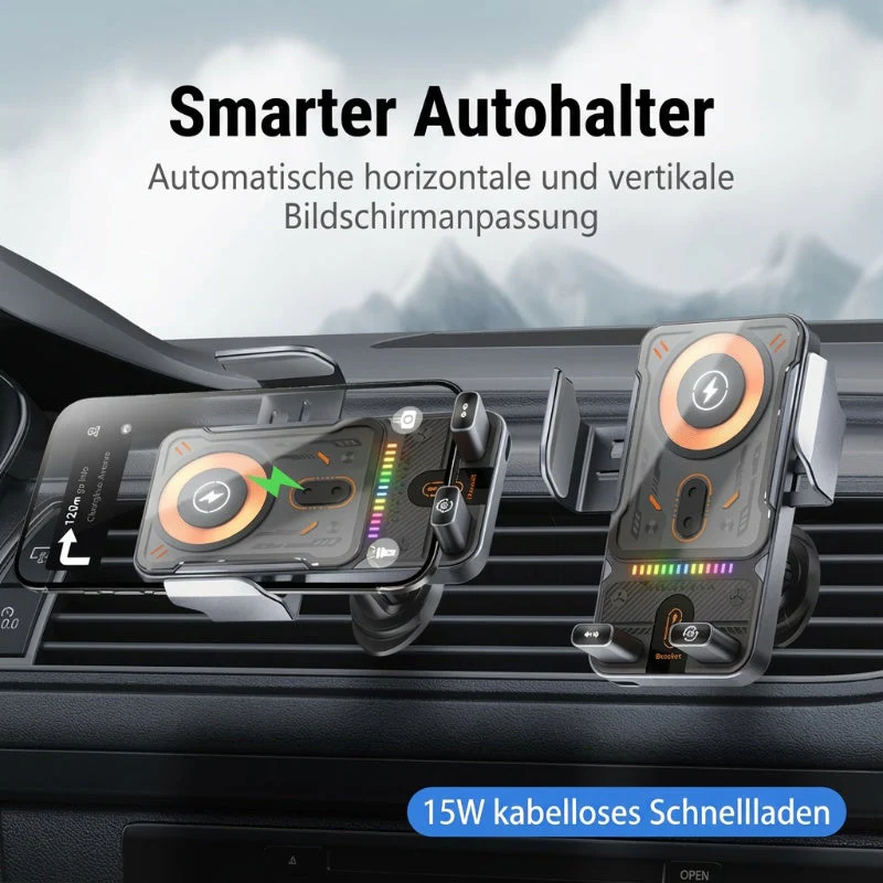 🚗📱 2-in-1 Car Phone Holder & Wireless Charger – 360° Rotation, Strong Grip & Fast Charging 🔋