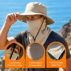 UV Protection Bucket Hat with Face Cover