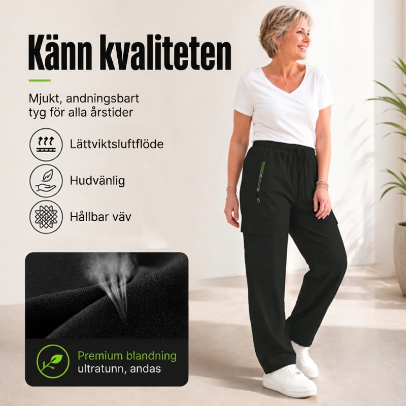 👖 BEGRÄNSAD TID: 50 % RABATT! |Bekväma cargobyxor för kvinnor – avslappnad passform för vardag och fritid