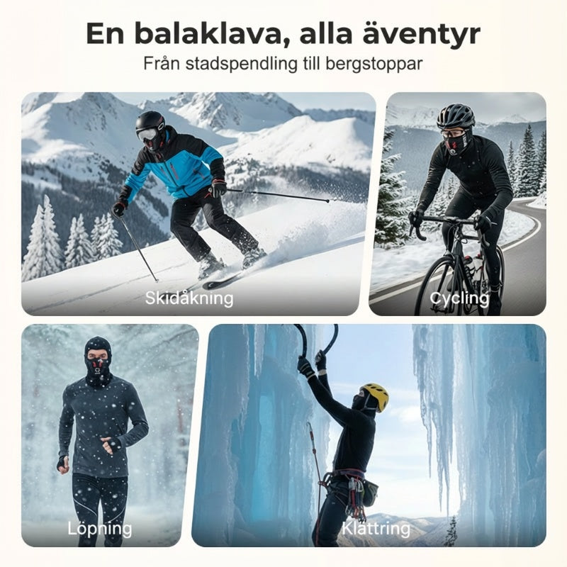 Vinterbalaklava Unisex – Vindskyddande Ansiktsmask med Fleecefoder