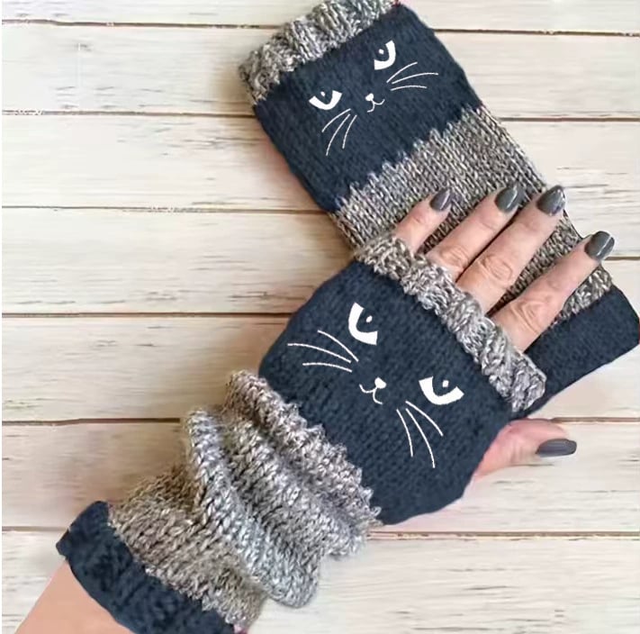 🍂Höstens bästsäljare|🧤Mysiga Fingerlösa Vantar – Söt Design för Kalla Höstdagar