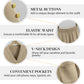 Stickat Set Dam 2 Delar – Kofta med Guldknappar & Vida Byxor