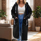 🍂Höstens exklusiva erbjudande · -50% | Damernas Långa Huvtröja – Modern Oversized Hoodie Jacka för Vardag, Shopping & Höstpromenader