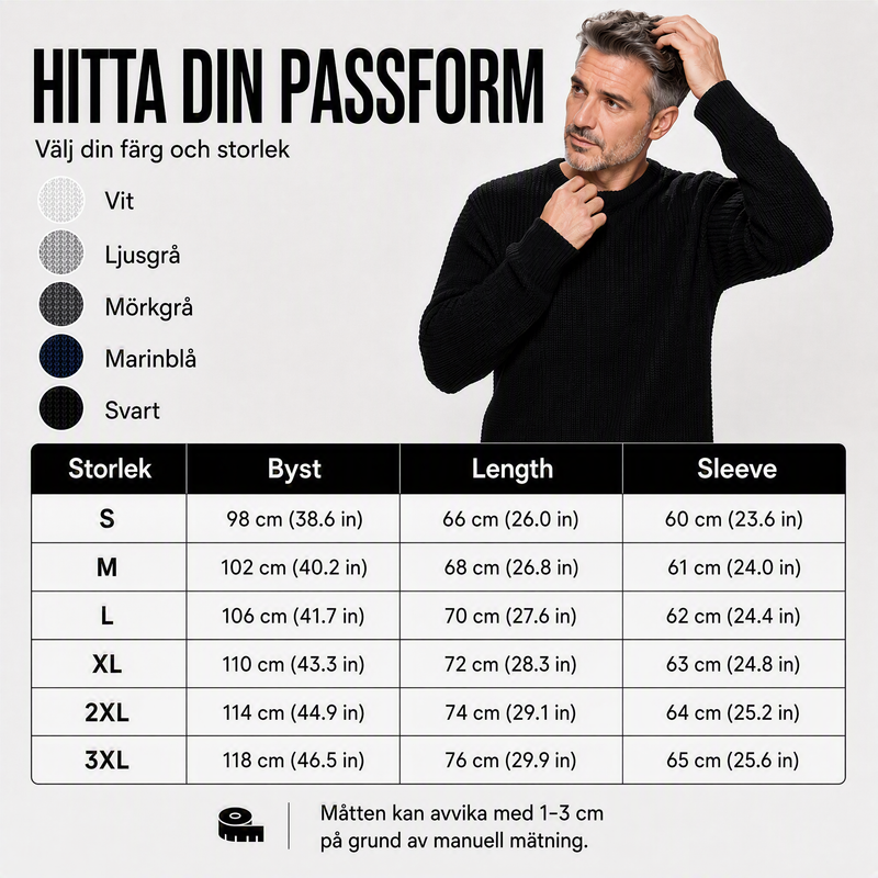 ✨2026-kollektionen med 50 % rabatt 🎁JMIERR Herrtröja med rund hals – mjuka, avslappnade tröjor, klassiska långärmade tröjor med ribbade kanter