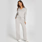 ⏳ Het erbjudande! |💖Dam Tvådelat Set med Långärmad Tröja & Vida Byxor – Elegant Casual Lounge Outfit