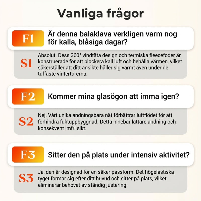 Vinterbalaklava Unisex – Vindskyddande Ansiktsmask med Fleecefoder