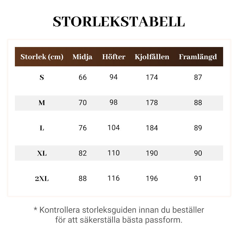 💃 A-linjeformad maxikjol i denim – ger en längre och smalare silhuett