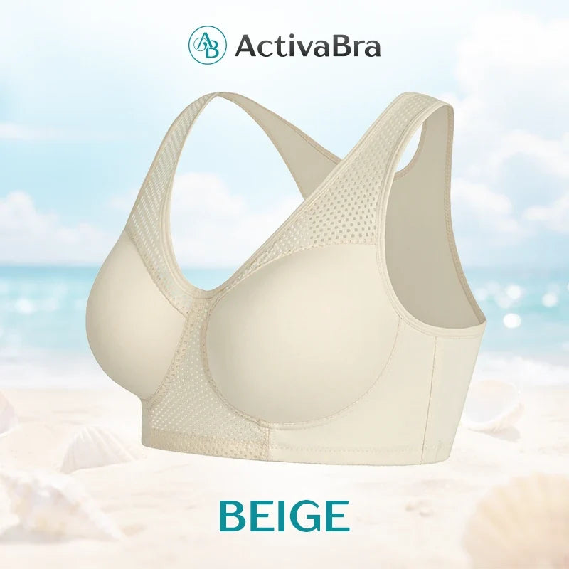 Women’s wire-free bra with wide shoulder straps – Soft and comfortable