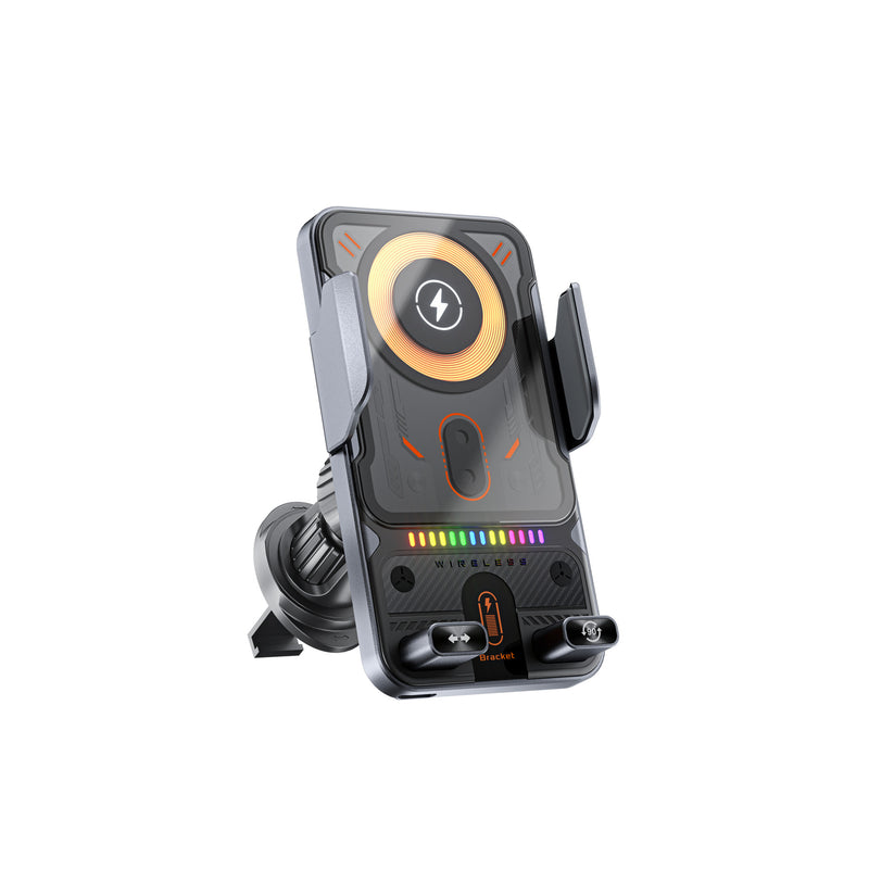 🚗📱 2-in-1 Car Phone Holder & Wireless Charger – 360° Rotation, Strong Grip & Fast Charging 🔋