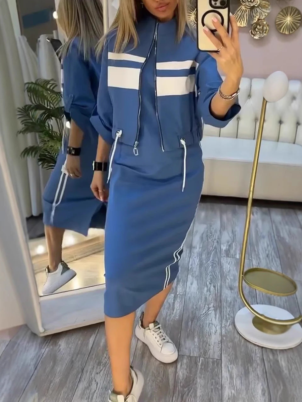 ❄️SISTA DAGENS ERBJUDANDE - 40% RABATT 💖 Elegant damset med klänning – bekväm stil för vardagen