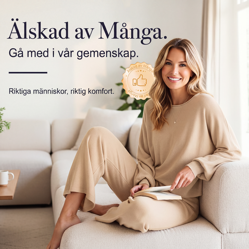 Avslappnad enfärgad topp och byxor med vida ben för dam, 2-delat set