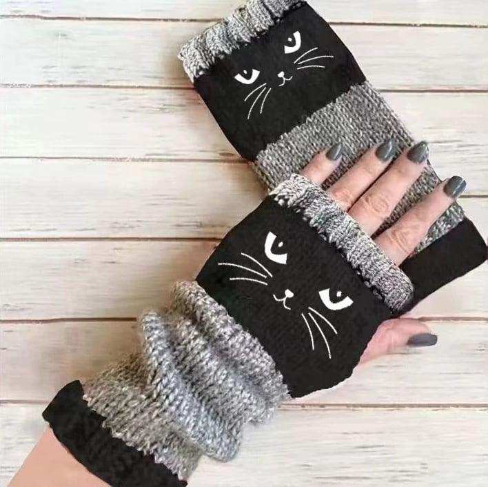 🍂Höstens bästsäljare|🧤Mysiga Fingerlösa Vantar – Söt Design för Kalla Höstdagar