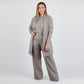🍂Nya höstnyheter|💞Elegant 3-delat set med lång kofta, topp och byxor💞