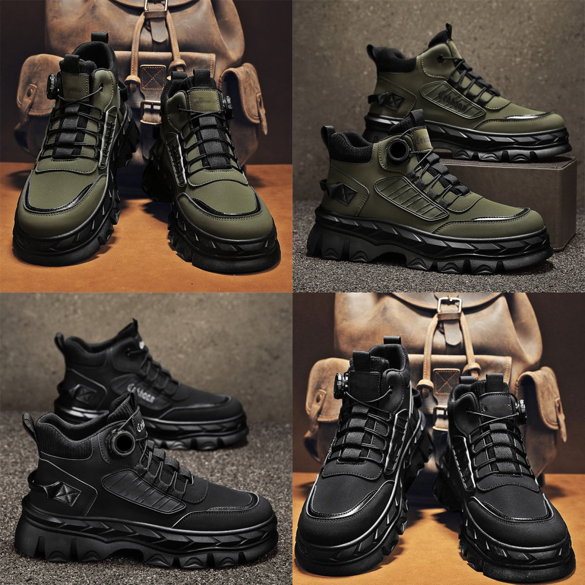 🍂Höstspecial – Endast denna vecka!|🥾 Herrarnas Chunky Ankelboots – Retro Kängor med Komfort för Höst och Vinter