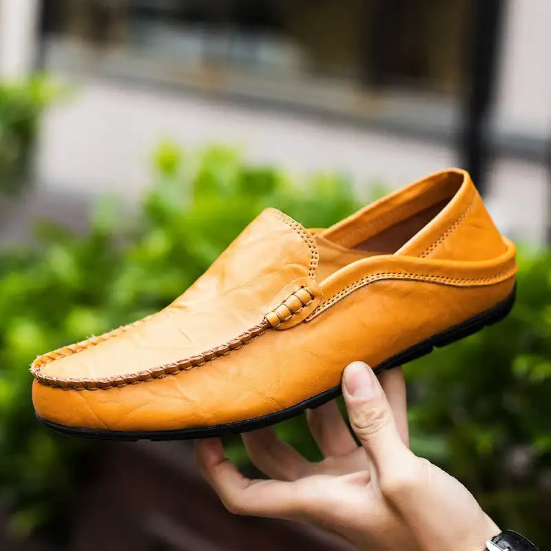👞 50% RABATT! ✨Klassiska Herrloafers i Läder – Bekväma Slip-On Skor med Elegant Design🎩