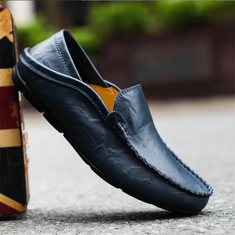 👞 50% RABATT! ✨Klassiska Herrloafers i Läder – Bekväma Slip-On Skor med Elegant Design🎩
