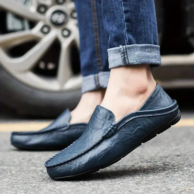 👞 50% RABATT! ✨Klassiska Herrloafers i Läder – Bekväma Slip-On Skor med Elegant Design🎩