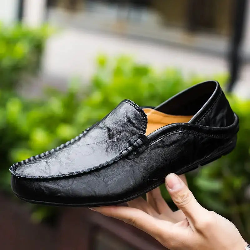 👞 50% RABATT! ✨Klassiska Herrloafers i Läder – Bekväma Slip-On Skor med Elegant Design🎩
