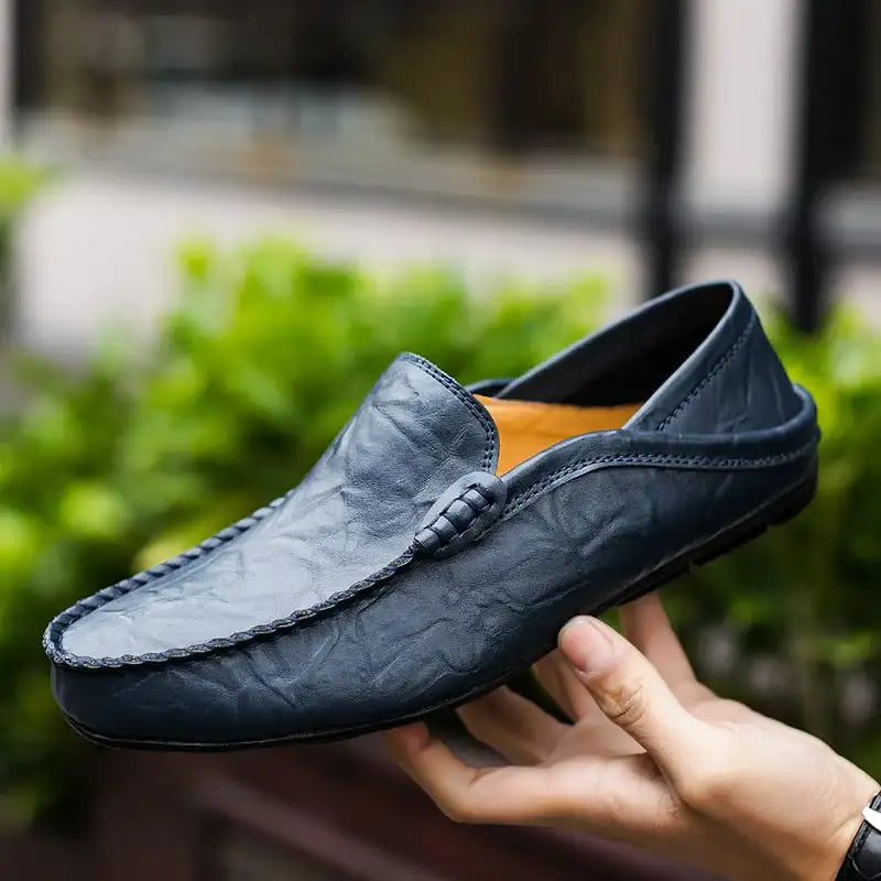 👞 50% RABATT! ✨Klassiska Herrloafers i Läder – Bekväma Slip-On Skor med Elegant Design🎩