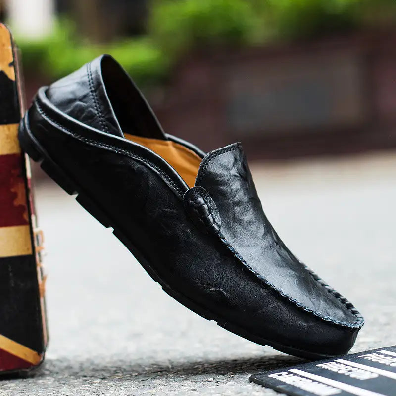 👞 50% RABATT! ✨Klassiska Herrloafers i Läder – Bekväma Slip-On Skor med Elegant Design🎩