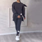 👚Mysigt set för kvinnor – mjuk sweatshirt och leggings för höstens bekväma dagar🏃‍♀️💫