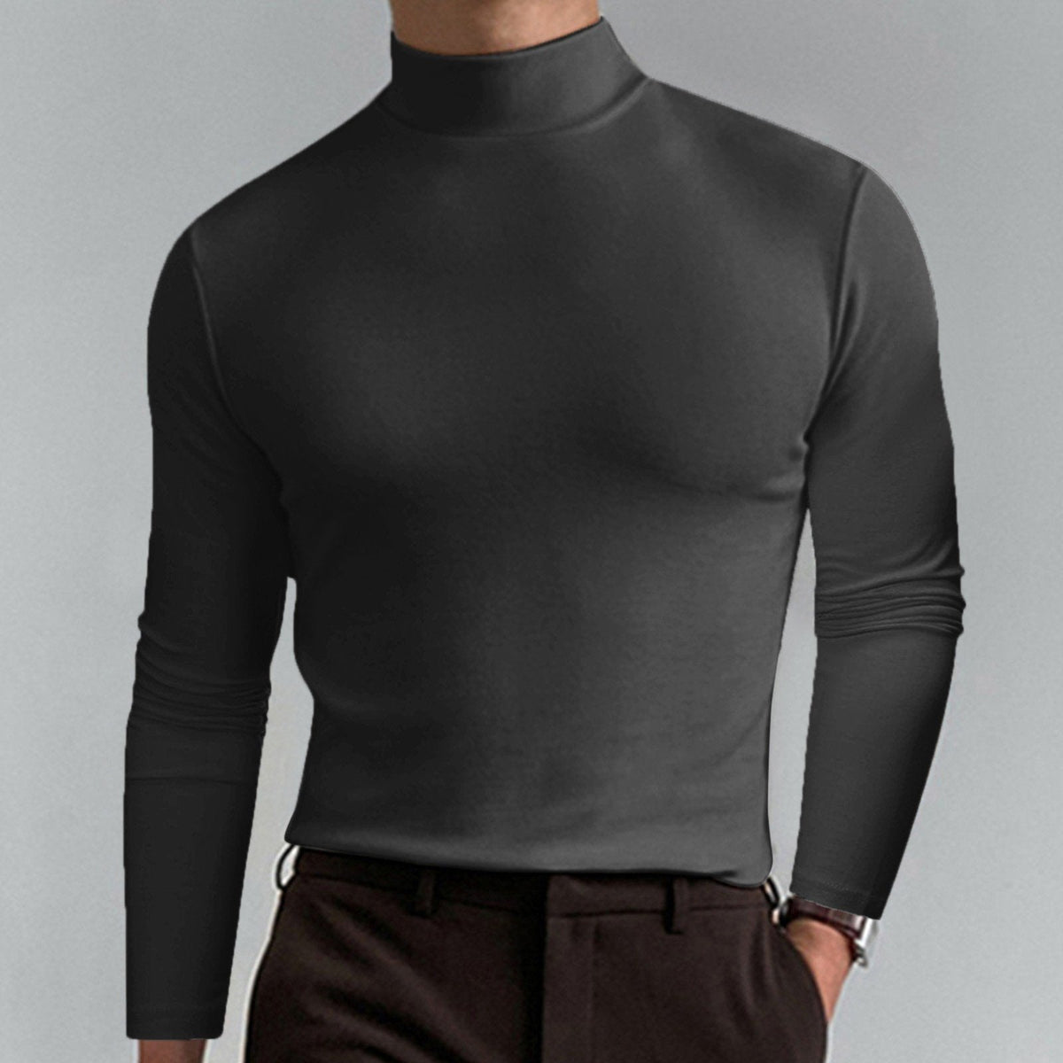 🔥 2026 Ny herr-T-shirt med rund hals och slim fit - Elastisk och andningsbar, lämplig för träning eller vardagsbruk, snygg och bekväm 🏃‍♂️📦