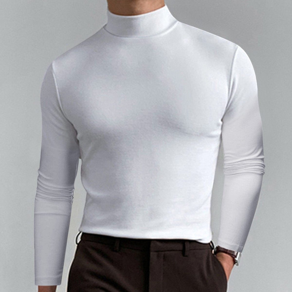 🔥 2026 Ny herr-T-shirt med rund hals och slim fit - Elastisk och andningsbar, lämplig för träning eller vardagsbruk, snygg och bekväm 🏃‍♂️📦