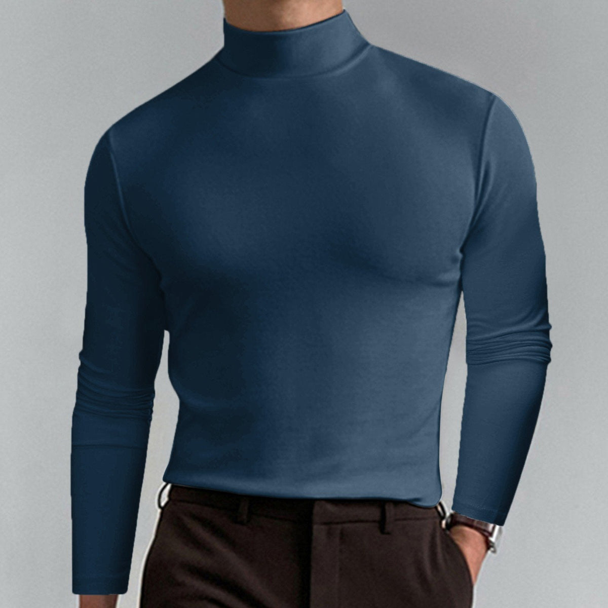 🔥 2026 Ny herr-T-shirt med rund hals och slim fit - Elastisk och andningsbar, lämplig för träning eller vardagsbruk, snygg och bekväm 🏃‍♂️📦