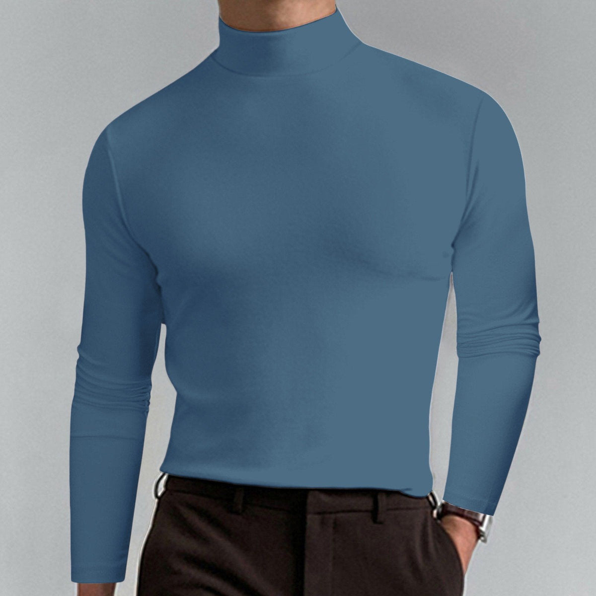 🔥 2026 Ny herr-T-shirt med rund hals och slim fit - Elastisk och andningsbar, lämplig för träning eller vardagsbruk, snygg och bekväm 🏃‍♂️📦