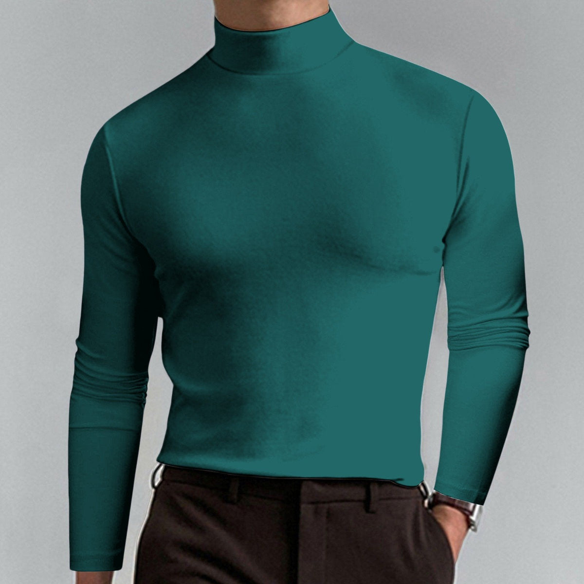 🔥 2026 Ny herr-T-shirt med rund hals och slim fit - Elastisk och andningsbar, lämplig för träning eller vardagsbruk, snygg och bekväm 🏃‍♂️📦
