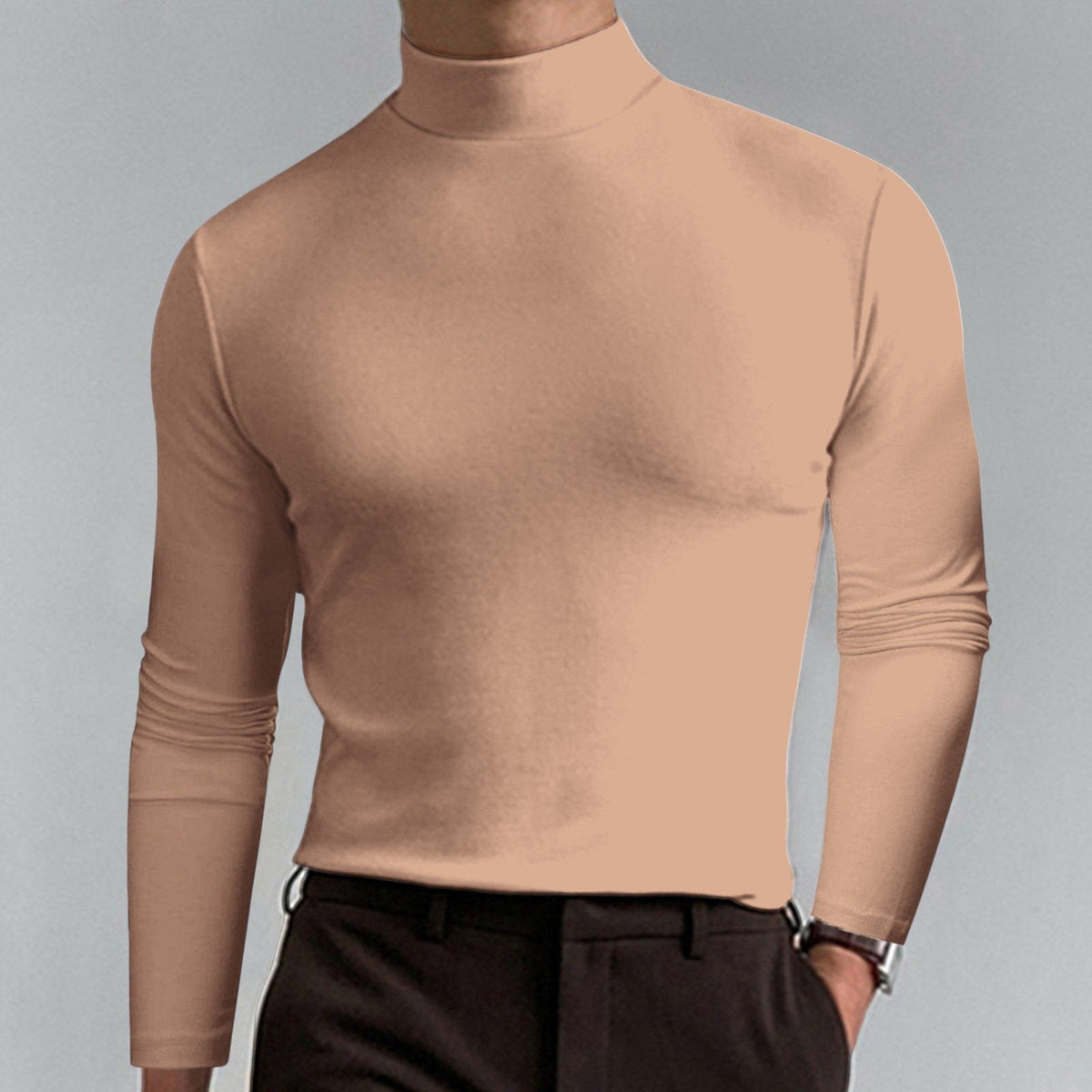 🔥 2026 Ny herr-T-shirt med rund hals och slim fit - Elastisk och andningsbar, lämplig för träning eller vardagsbruk, snygg och bekväm 🏃‍♂️📦