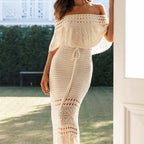 🦋💖LAST DAY SALE💖Elegant Knitted Off-Shoulder Dress
