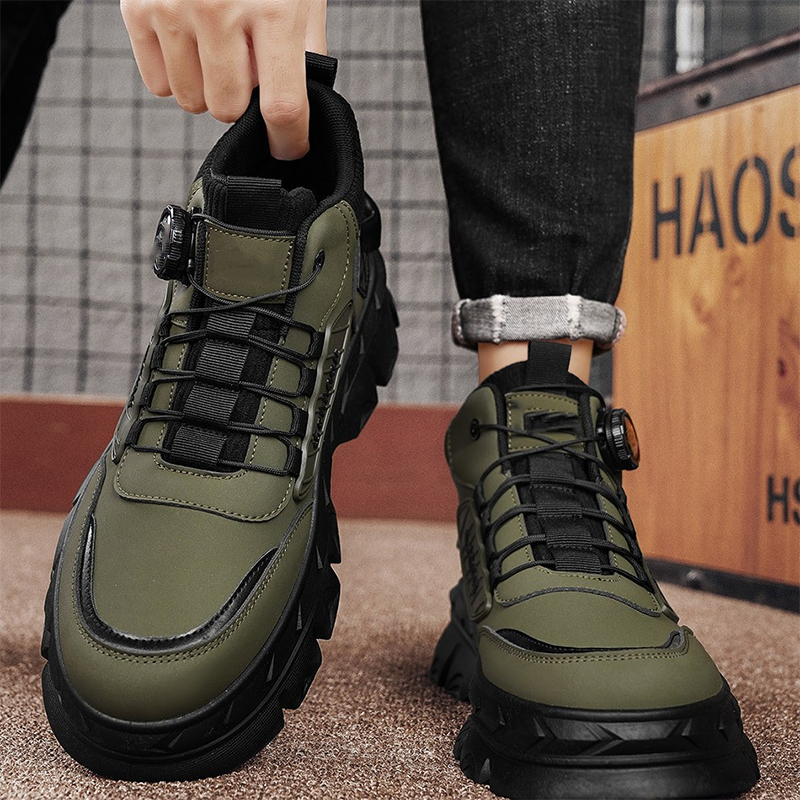 🍂Höstspecial – Endast denna vecka!|🥾 Herrarnas Chunky Ankelboots – Retro Kängor med Komfort för Höst och Vinter