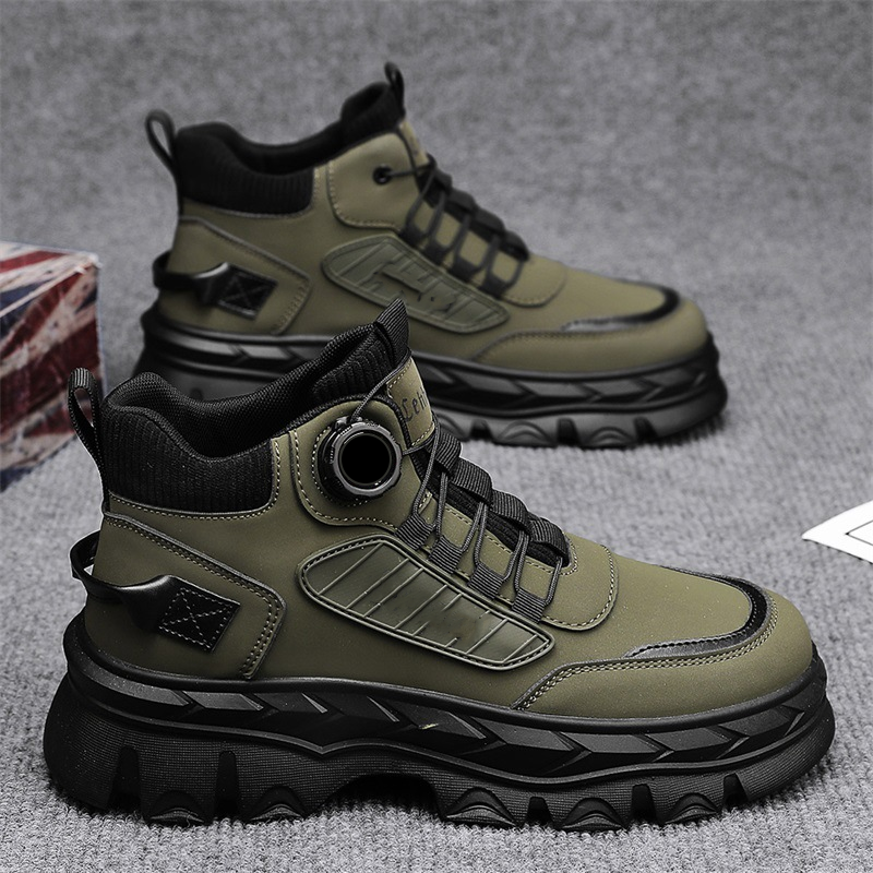 🍂Höstspecial – Endast denna vecka!|🥾 Herrarnas Chunky Ankelboots – Retro Kängor med Komfort för Höst och Vinter
