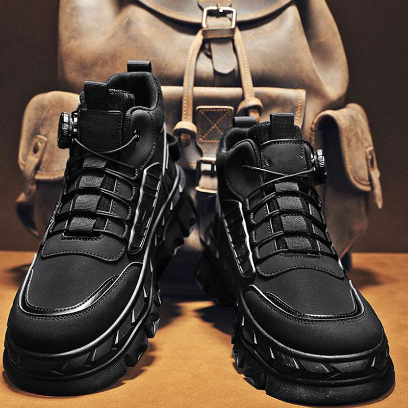 🍂Höstspecial – Endast denna vecka!|🥾 Herrarnas Chunky Ankelboots – Retro Kängor med Komfort för Höst och Vinter