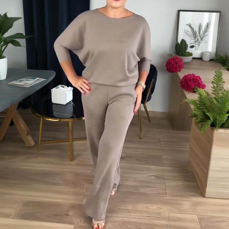 🍂Nya höstnyheter|💞Elegant 3-delat set med lång kofta, topp och byxor💞