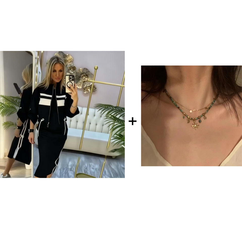 ❄️SISTA DAGENS ERBJUDANDE - 40% RABATT 💖 Elegant damset med klänning – bekväm stil för vardagen
