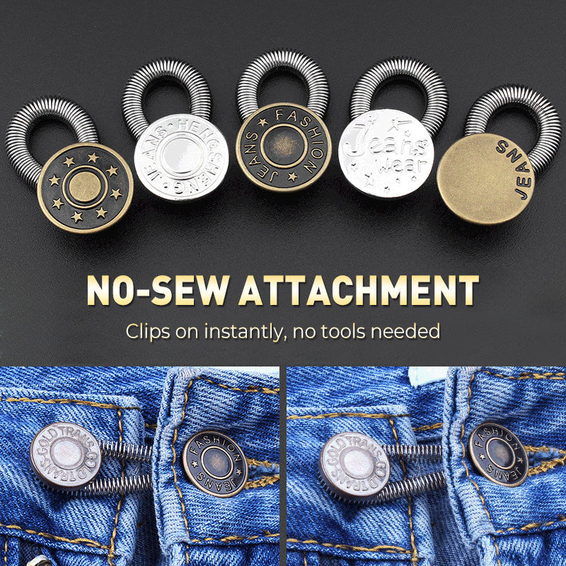 ⏳Begränsad tid 50 % rabatt⏰Fjäderbelastad metallknapp för midjeförlängning till jeans🔩👖