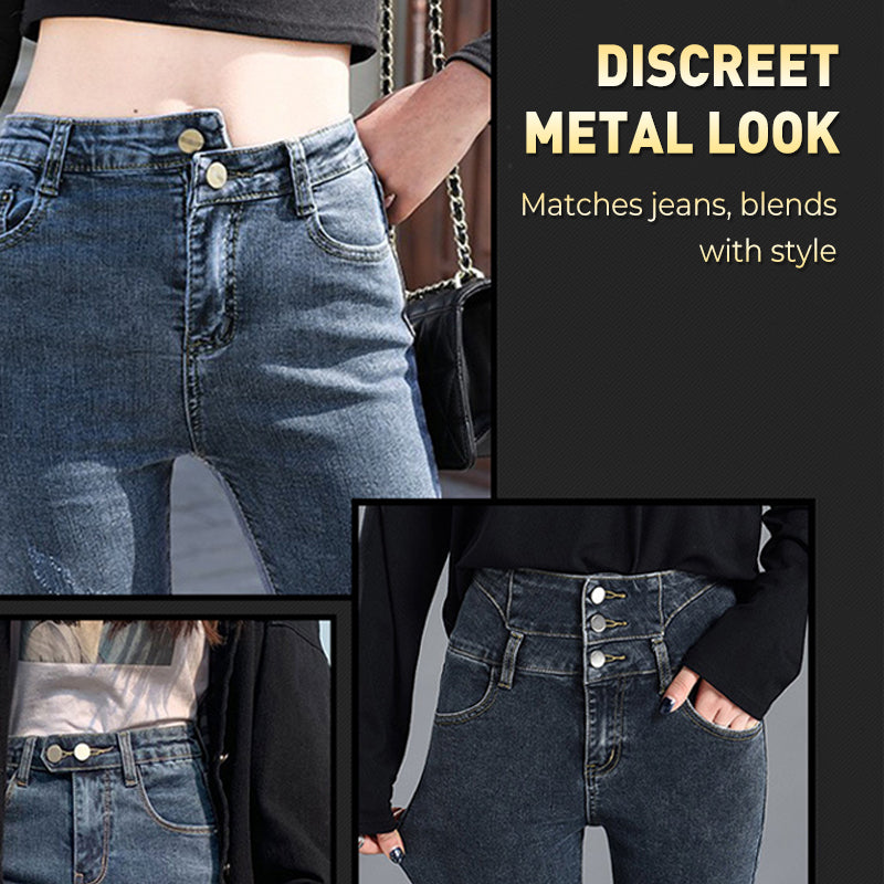 ⏳Begränsad tid 50 % rabatt⏰Fjäderbelastad metallknapp för midjeförlängning till jeans🔩👖